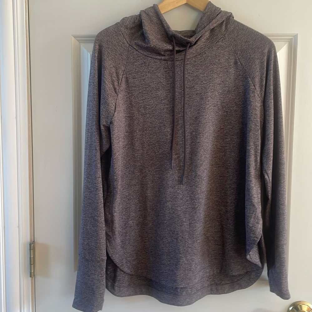 Athleta Hoodie Womens  Light Purple Long Sleeve Thumbhole Active Sweatshirt